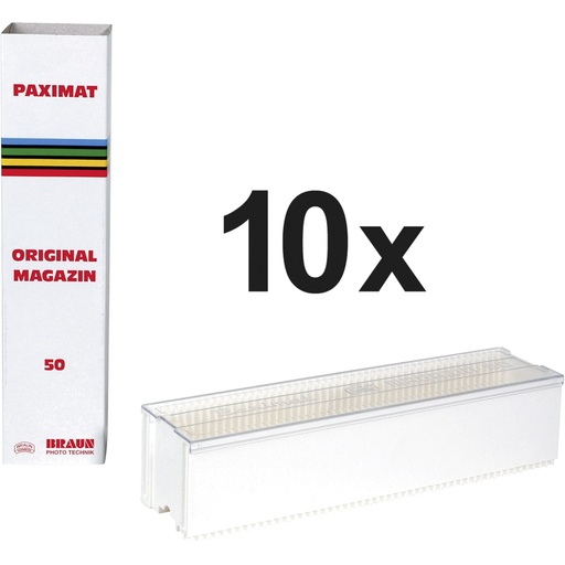 [161968] 10 Braun Paximat-Magazine 50 white