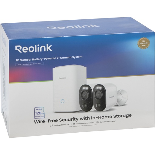 [265192] Reolink Hub 1 + 2x Argus Series B310 Außenkamera mit Akku