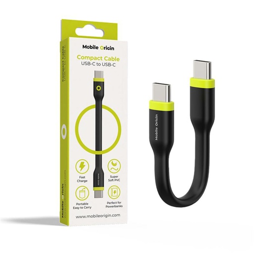 [266431] Mobile Origin Compact Cable USB-C to USB-C black 10cm
