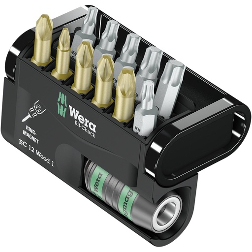 [541361] WERA Bit-Check 12 Wood 1 Bit set