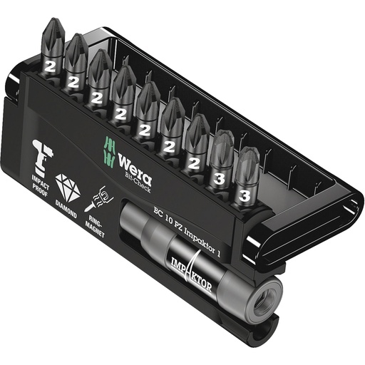 [596626] Wera Bit-Check 10 PZ Impaktor 1