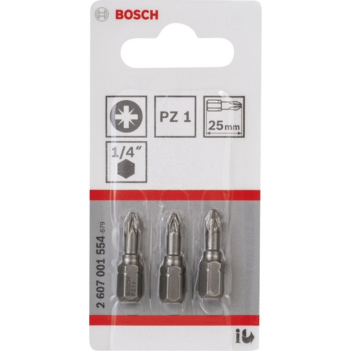 [598985] Bosch 3pcs PZ Screwdriver Bit PH1 XH1 25mm