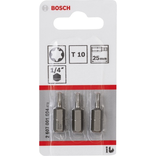 [599006] Bosch 3pcs. Screwdriver Bits T10 XH 25mm
