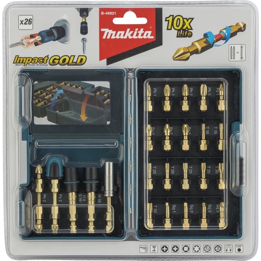 [686737] Makita Torsion Bit Set 26-piece B-49921