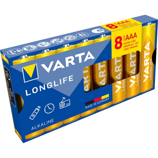 [271310] 1x8 Varta Longlife AAA LR 3 Blisterverpackung