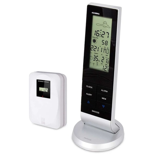 [271814] Alecto WS-1150 Weather Station w. Wireless Sensor Black/Silver