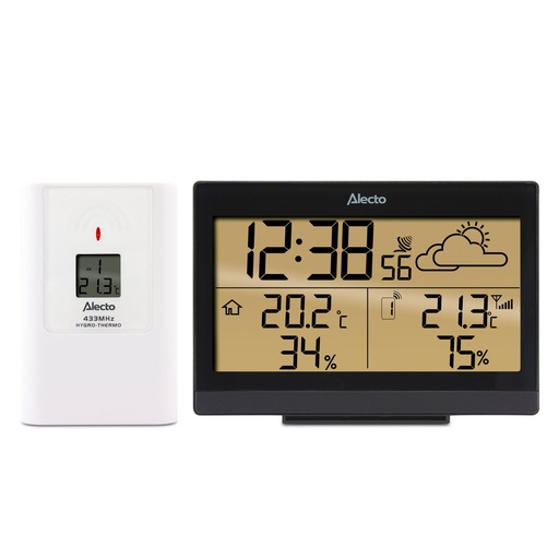 [271849] Alecto WS-2300 Wetterstation mit Funksensor Schwarz