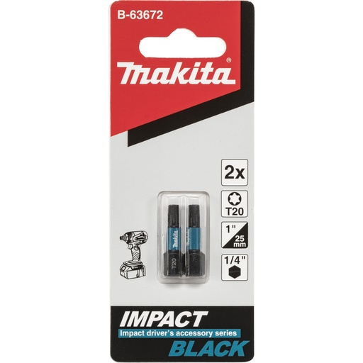 [806724] Makita B-63672 Bit T20x25mm 2pcs.