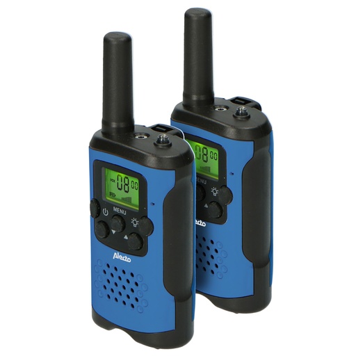 [272150] Alecto Walkie Talkie 2er Set für Kinder, 7 km Reichw., blau/schw.
