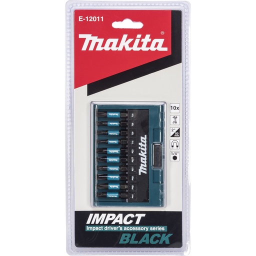 [806822] Makita E-12011 Impact Black Bit Set 10 pcs