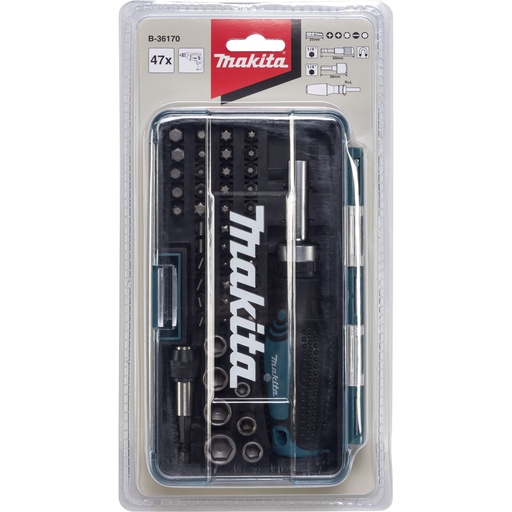 [806850] Makita B-36170 Ratchet + Bit Set 47pcs