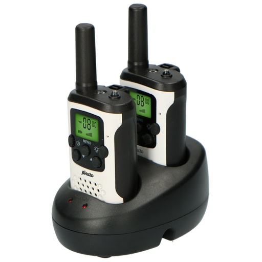 [272157] Alecto Walkie Talkie 2er Set 7 km Reichweite, Weiß/Schwarz