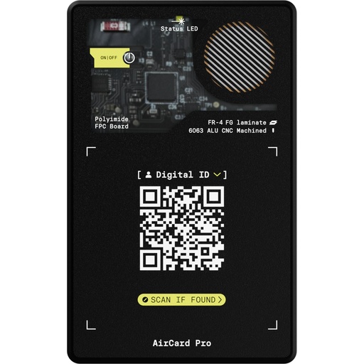 [149265] Rolling Square AirCard Pro BT Tracker for Apple Black
