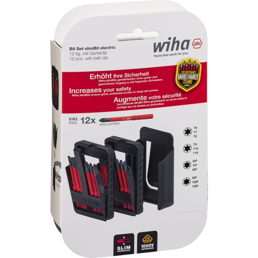 [812128] Wiha Bit Set slimBit electric