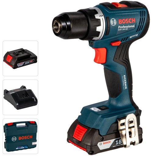 [277519] Bosch GSR 18V-65 Combo Kit Cordless Drill Driver