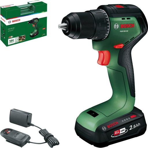 [277554] Bosch PSR18V-60 (1x2,5Ah, CC) Cordless Drill Driver