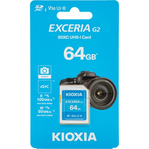 [282489] Kioxia Exceria SDXC UHS-I   64GB Class 10 V30 U3     LNEX2L064GG4