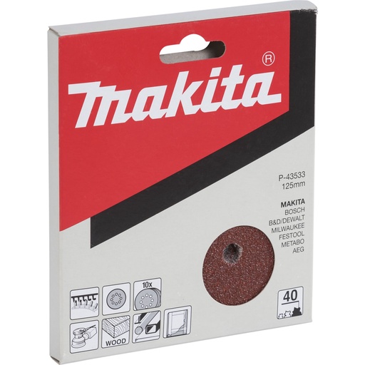 [806983] Makita P-43533 Sandpaper Velcro 125mm  40