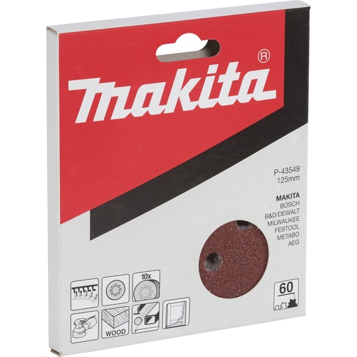 [806990] Makita P-43549 Sandpaper Velcro 125  60
