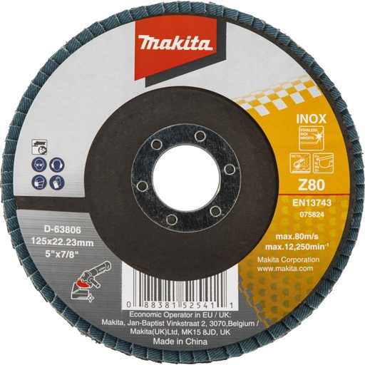 [144918] Makita Fächerschleifscheibe 125mm Z80