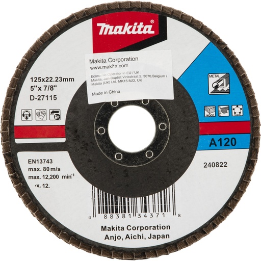 [145156] Makita Fächerschleifscheibe 125mm A120
