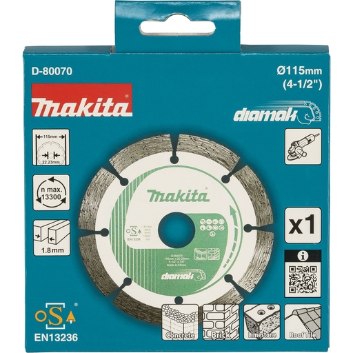 [191923] Makita  D-80070 Diamantscheibe 115x22,23 DIAMAK