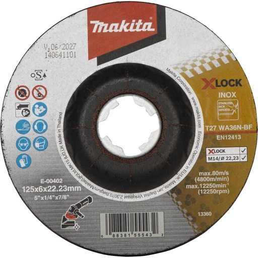 [144603] Makita Schruppscheibe 125x6mm INOX