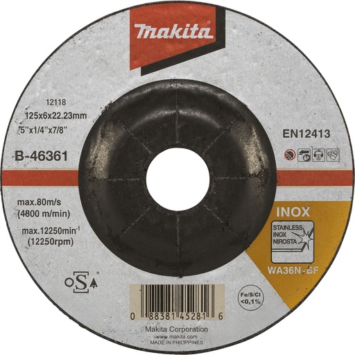 [145968] Makita Schruppscheibe 125x6mm INOX