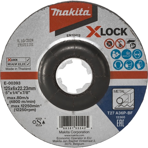 [807053] Makita E-00393 Grinding Disc 125x6mm steel