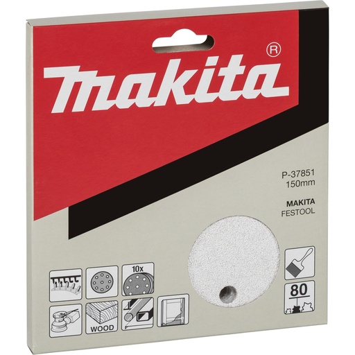 [143546] Makita Schleifpap. Kl.150mm K80 10St.