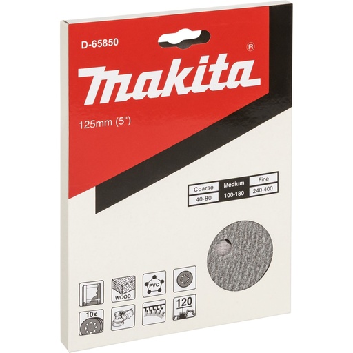 [144904] Makita Schleifpap. Kl. 125mm K120(10)