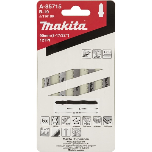 [146248] Makita Stichsägeblatt B-19