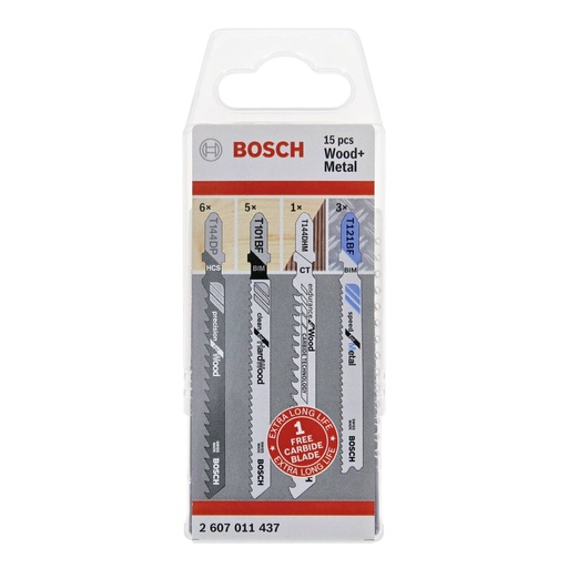 [544931] Bosch Jigsaw blade kit 15 pcs Wood and Metal
