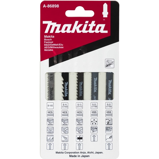 [724439] Makita A-86898 Jigsaw Blade Assortment A