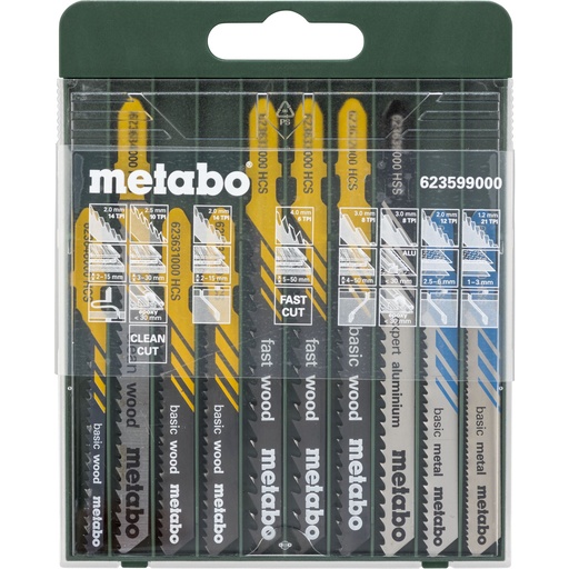 [737144] Metabo Jigsaw Blade Assortment 10-piece