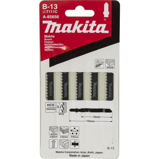 [807151] Makita A-85656 Jigsaw Blade   B-13