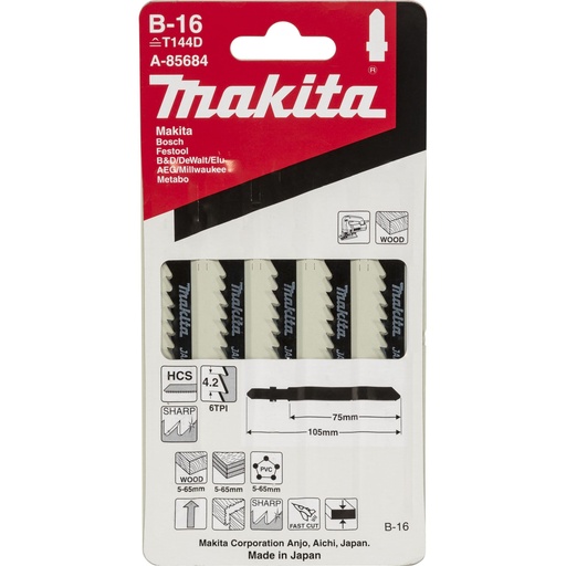 [807158] Makita A-85684 Jigsaw Blade   B-16