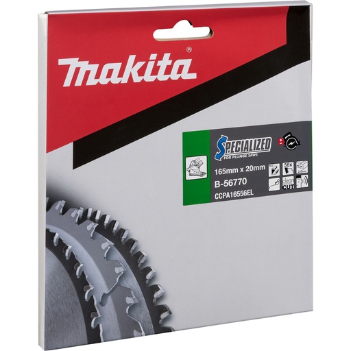 [145807] Makita SPECIALIZED Sägeblatt 165x20x56Z