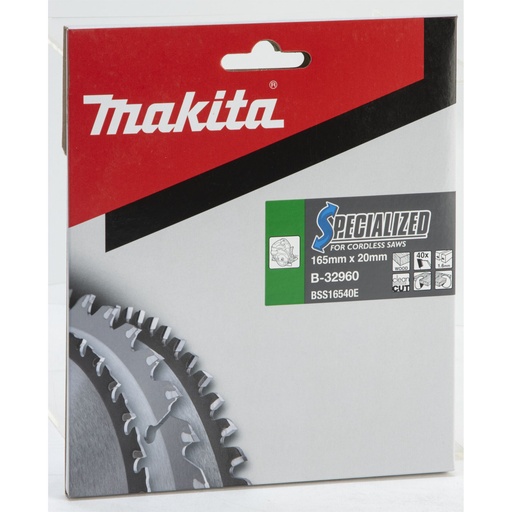[146038] Makita SPECIALIZED Sägeblatt 165x20x40Z