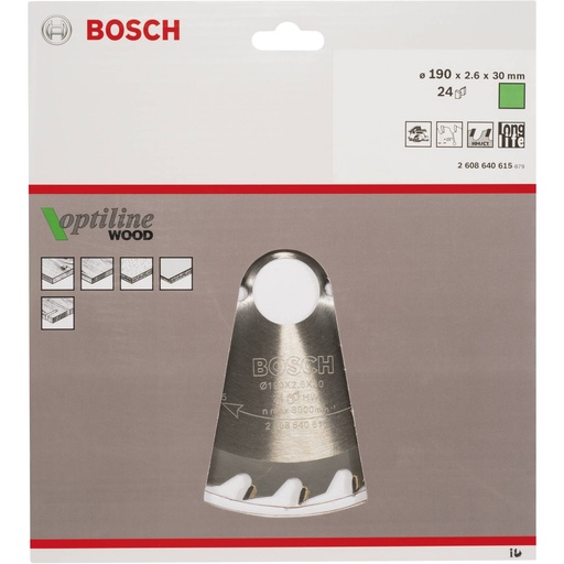 [475904] Bosch Circ. Saw Blade OP WO H 190x30-24