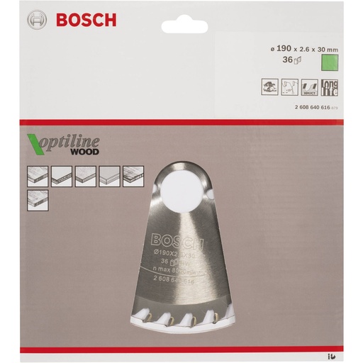 [475911] Bosch Circ. Saw Blade OP WO H 190x30-36