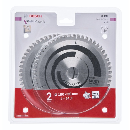 [637996] Bosch 2x Multi Material 190x30x2.4/1.8x54T