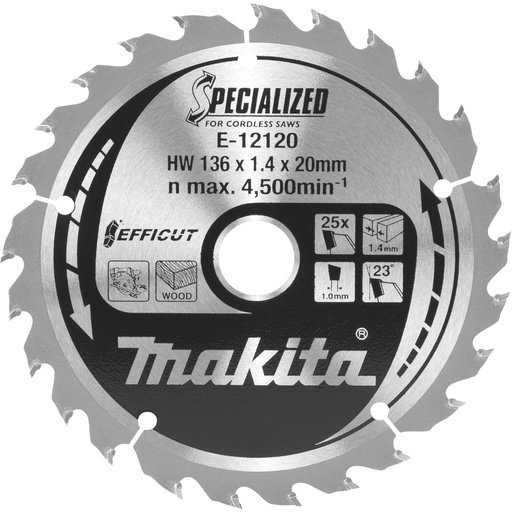 [807333] Makita E-12120 EFFICUT Saw Blade 136x20x25Z