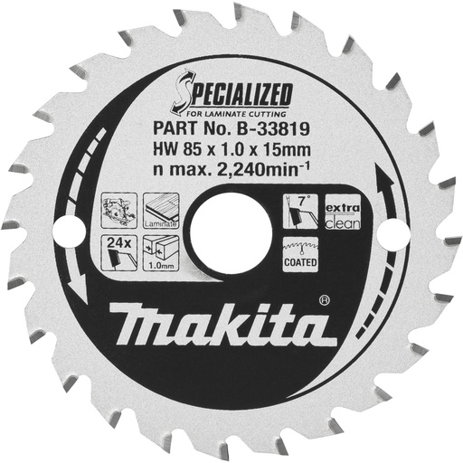 [807403] Makita B-33819 SPECIALIZED Saw Blade 85x15x24Z