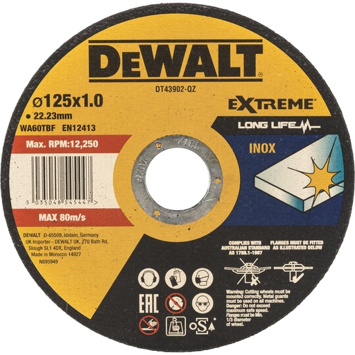 [208016] DeWalt DT43902-QZ Metall-Trennscheibe 125mm