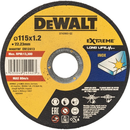[208023] DeWalt DT43903-QZ EXTREME Trennscheibe 115mm