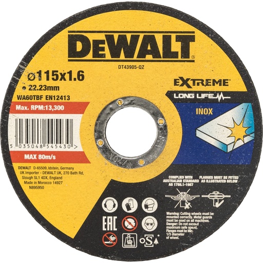 [208030] DeWalt DT43905-QZ Metall-Trennscheibe 115mm