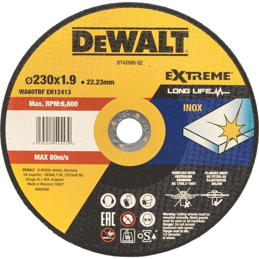 [208051] DeWalt DT43909-QZ Metall-Trennscheibe 230mm