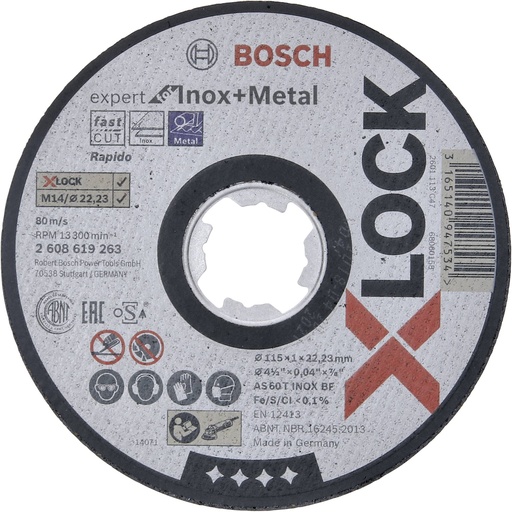 [476233] Bosch X-LOCK Cutting Disc INOX     115x1mm