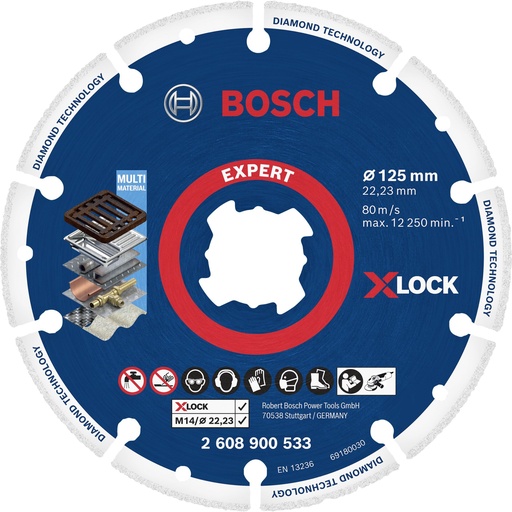 [599664] Bosch X-LOCK Dia Cutting Disc 125x22.23mm
